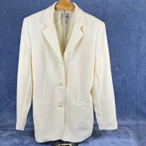 Bob Mackie Studio Ivory Blazer Jacket Women’s Size 10